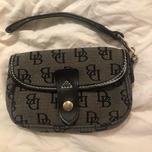EUC Dooney and Bourke monogram wristlet